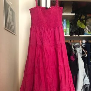 H &M pink stretchy sun dress